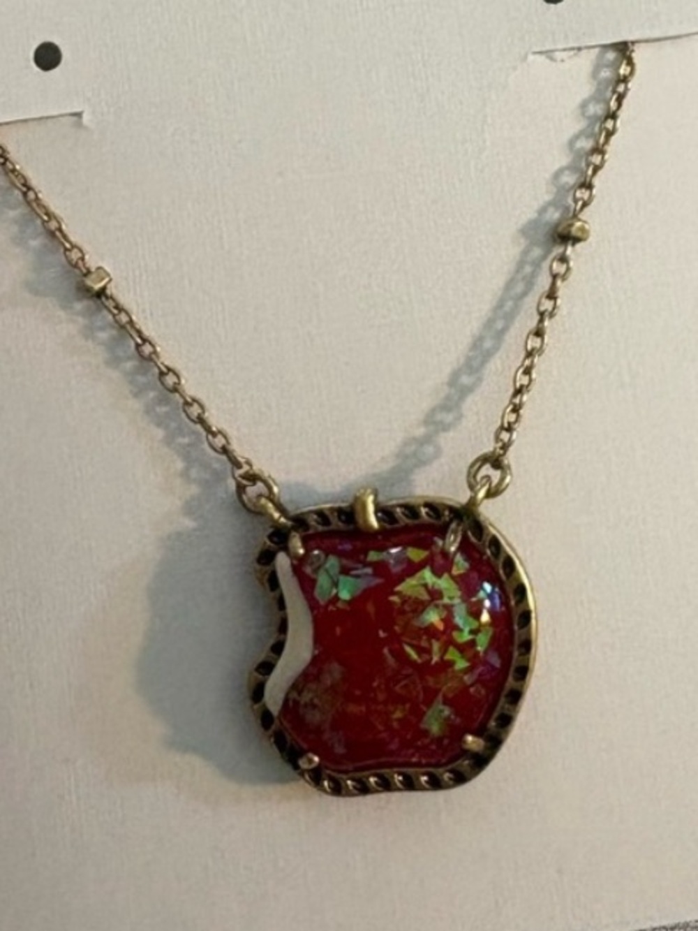 Kendra Scott Inspired Apple Gold Necklace